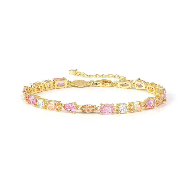 Nomination Gold Colour Wave Aurora Mixed Stone Silver Bracelet