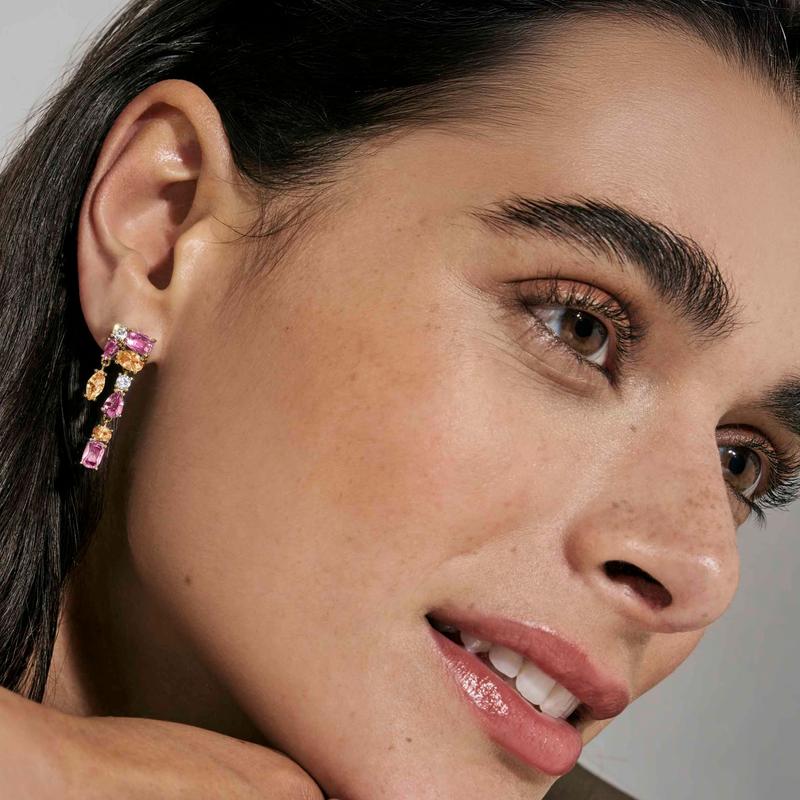 Nomination Gold Colour Wave Aurora Multi-Color Drop Earrings