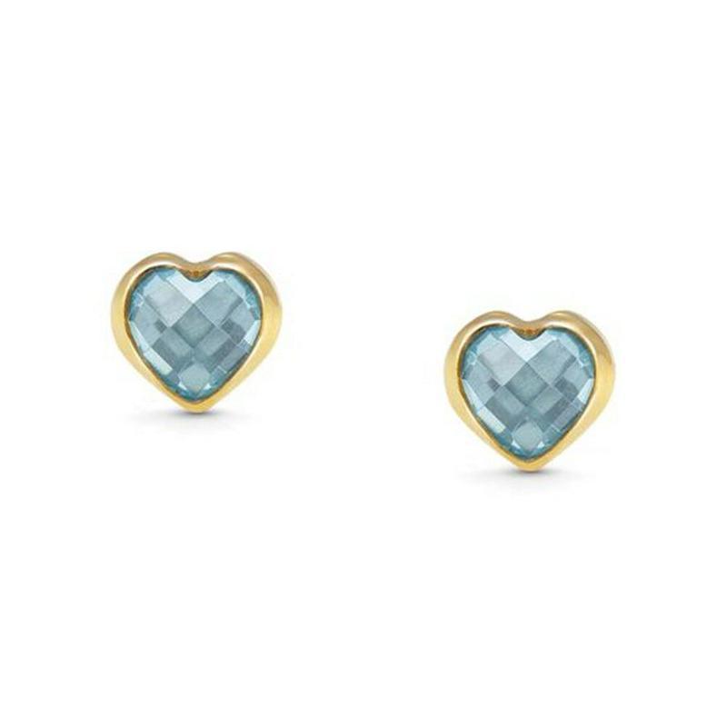 Nomination Gold Sky Blue Cubic Zirconia Stud Earrings