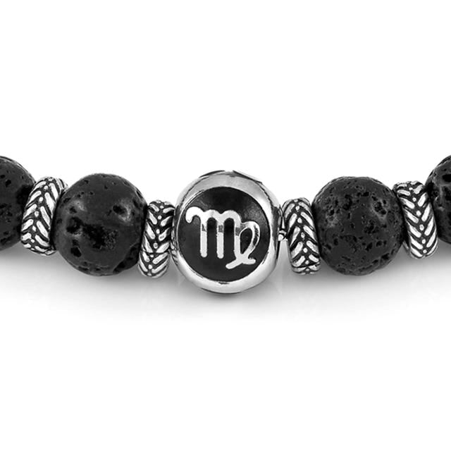 Nomination Instinct Bracelet, Virgo, Lava Stone, Stainless Steel