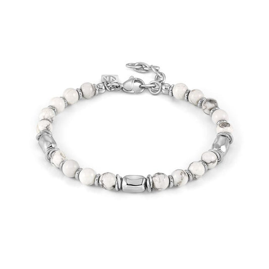 Nomination Instinct Bracelet, White Turquoise Stone, Stainless Steel