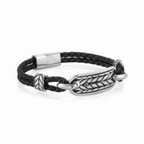 Nomination Instinct Marina Leather Bracelet, Braid Symbol, Black