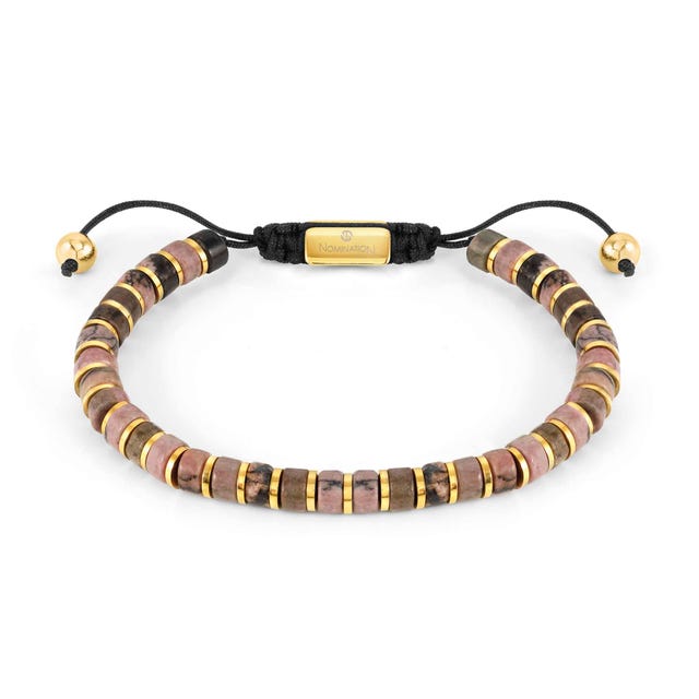 Nomination Instinct Style Bracelet, Rhodocrosite Stone, Stainless Steel