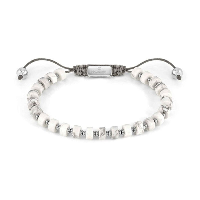 Nomination Instinct Style Bracelet, White Turquoise Stone, Stainless Steel