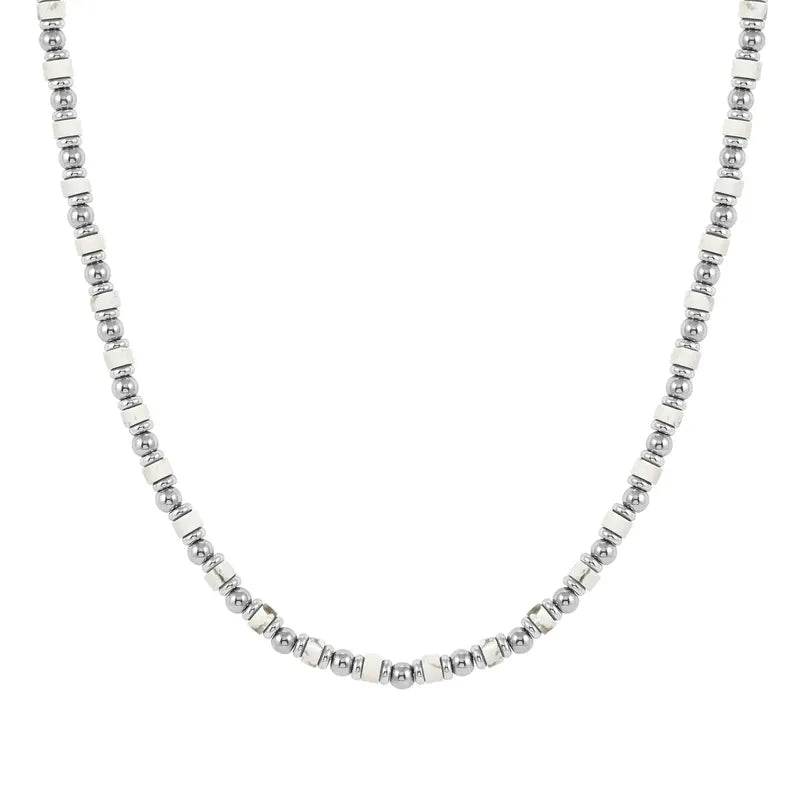 Nomination Instinct Style Sea Ed Necklace with Coloured Stones, Stainless Steel