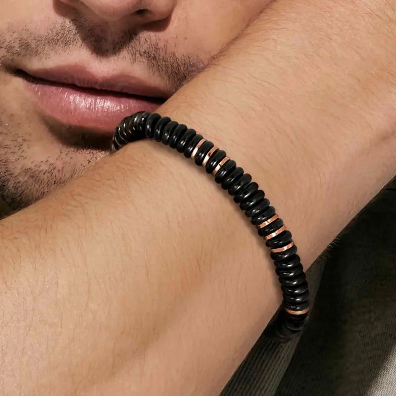 Nomination Instinctstyle Infinity Bracelet, Pink & Black Coloured Stones