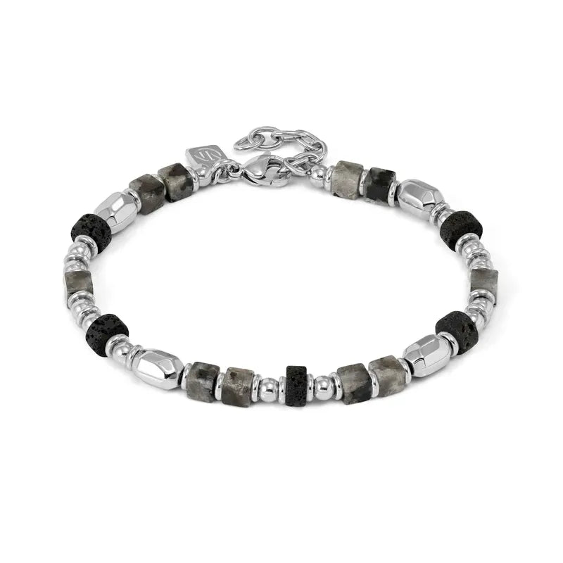 Nomination Instinctstyle Infinity Bracelet with Grey Block Stones