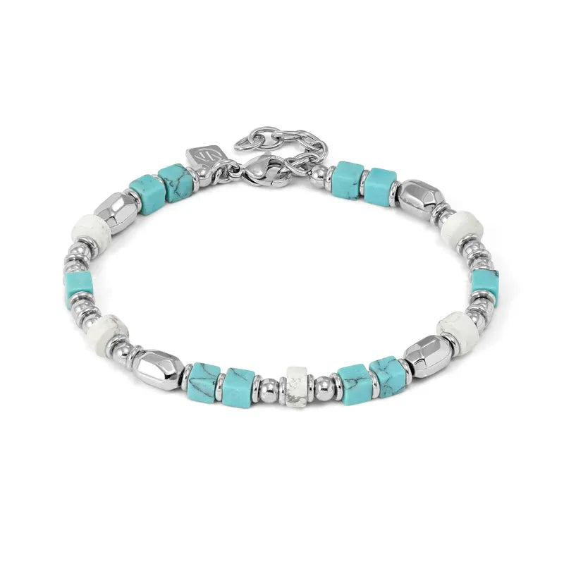 Nomination Instinctstyle Infinity Steel Bracelet, Turquoise Stones