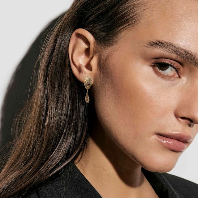 Nomination Leaf of Light Double Oval Earrings