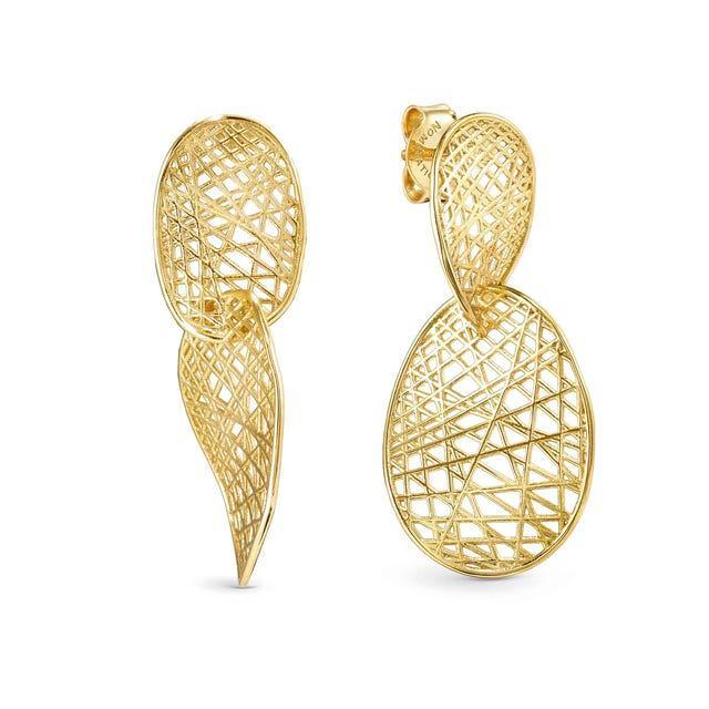 Nomination Leaf of Light Double Oval Earrings