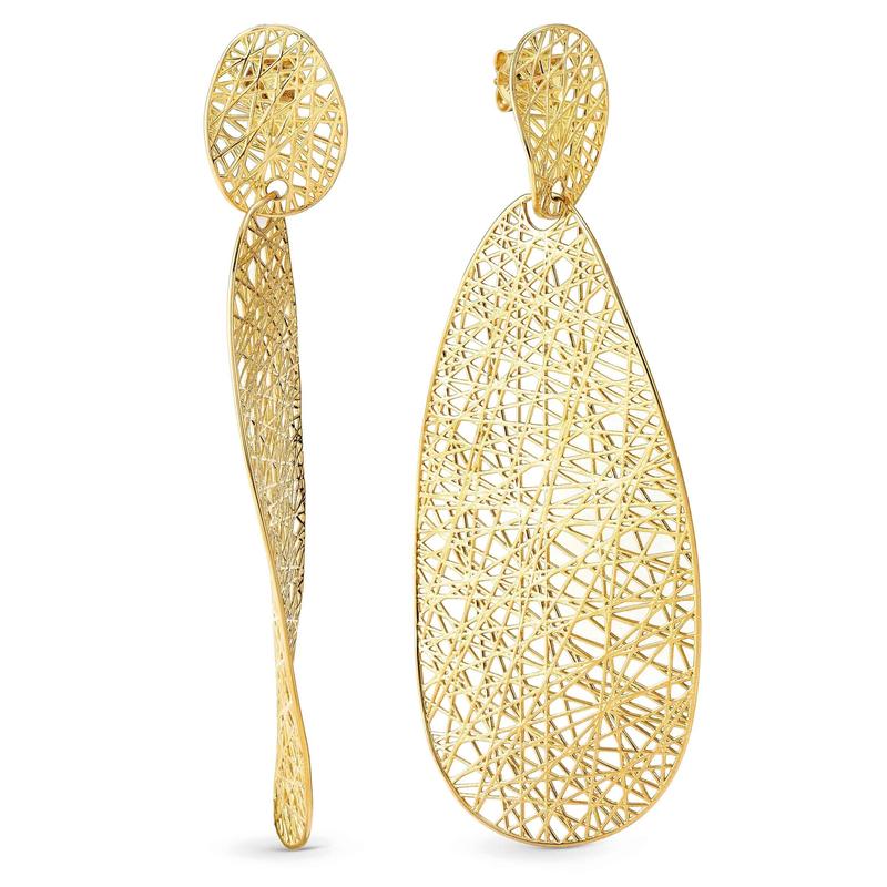 Nomination Leaf of Light Earrings with Silver Decoration