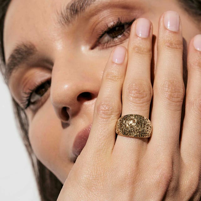 Nomination Leaf of Light Filigree Ring