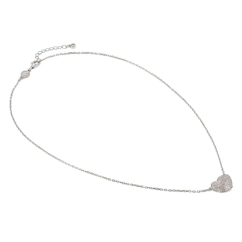 Nomination Leaf of Light Heart Necklace, Sterling Silver