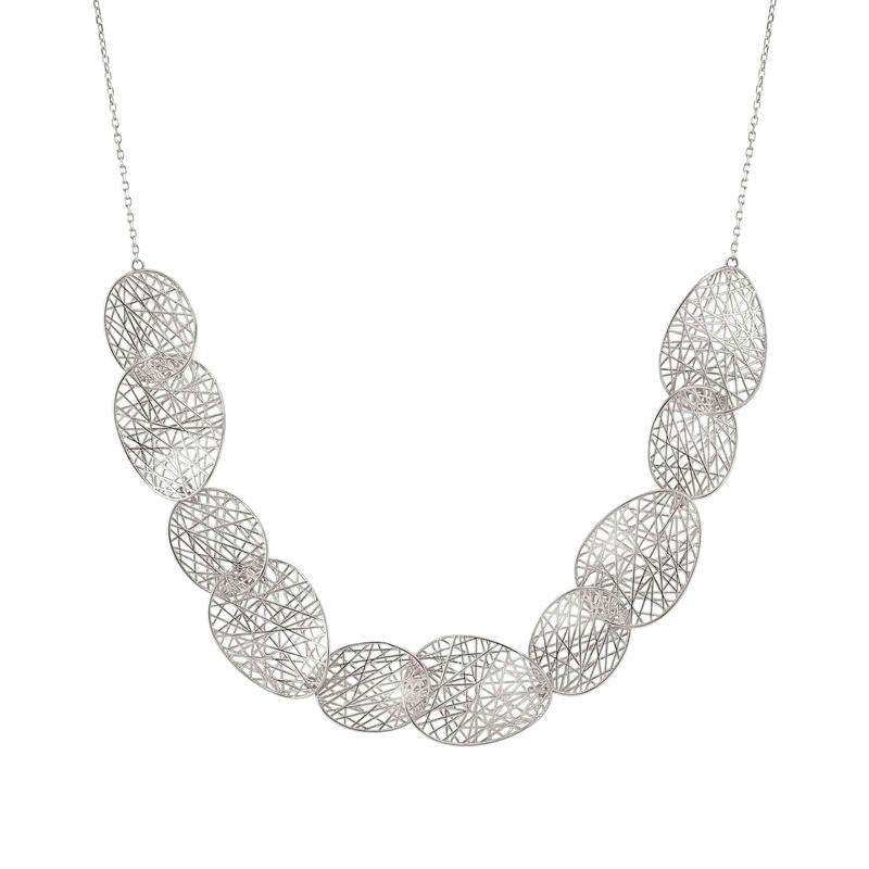 Nomination Leaf of Light Necklace with Large Ovals, Sterling Silver