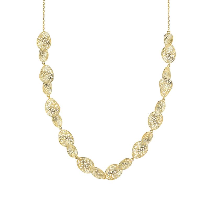 Nomination Leaf of Light Necklace with Ovals, Gold