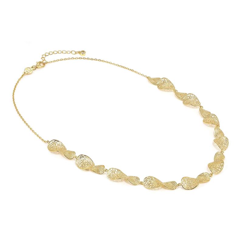 Nomination Leaf of Light Necklace with Ovals, Gold