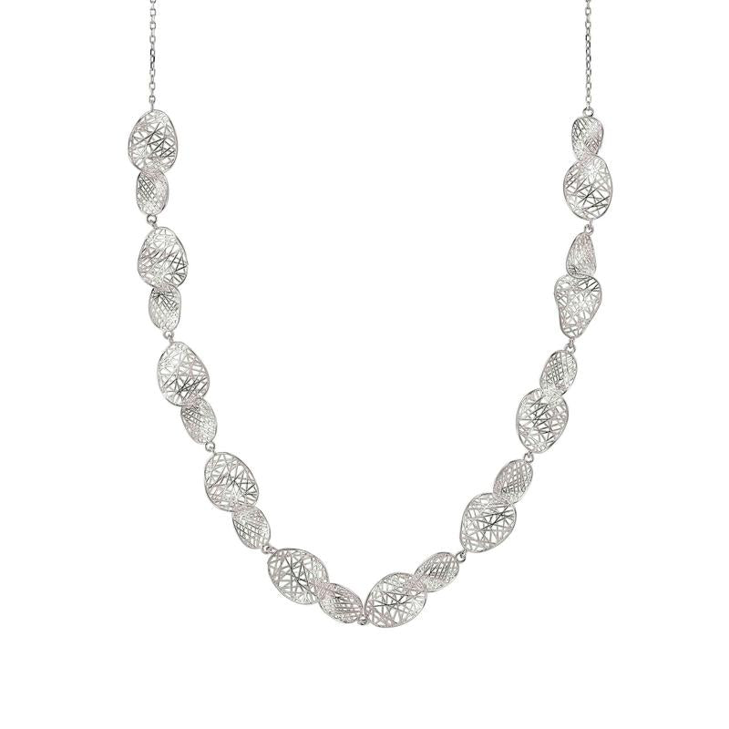 Nomination Leaf of Light Necklace with Ovals, Sterling Silver