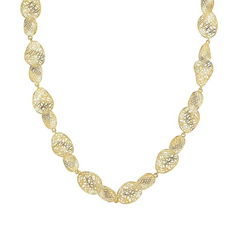 Nomination Leaf of Light Necklace with Ovals, Gold