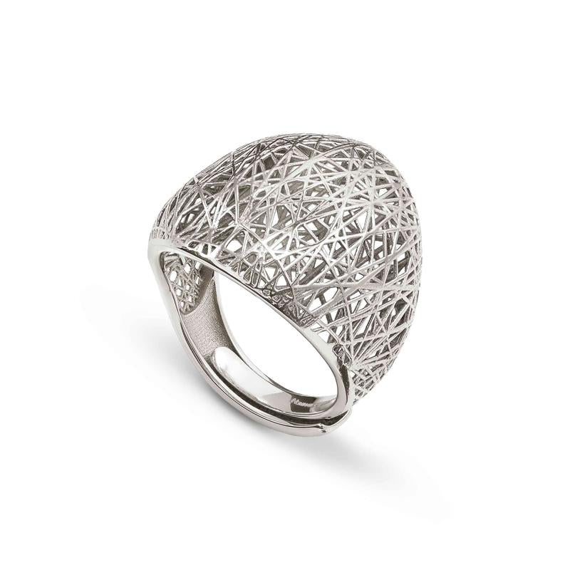 Nomination Leaf of Light Ring with Silver Decorations