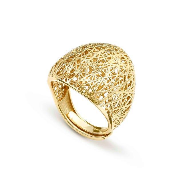 Nomination Leaf of Light Silver Filigree Ring