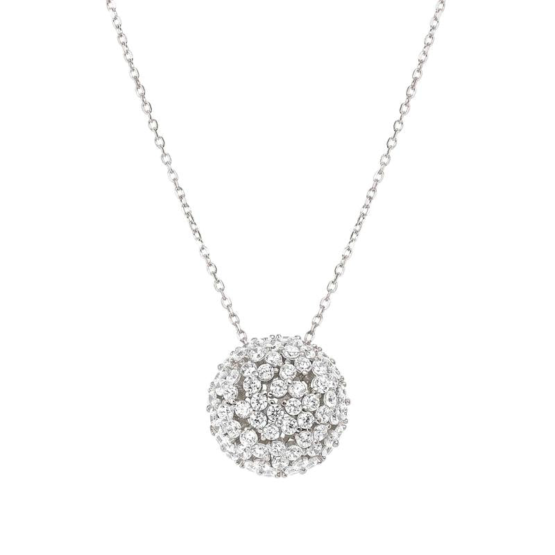 Nomination Life Bouquet Silver Cubic Zirconia Flower Cluster Necklace