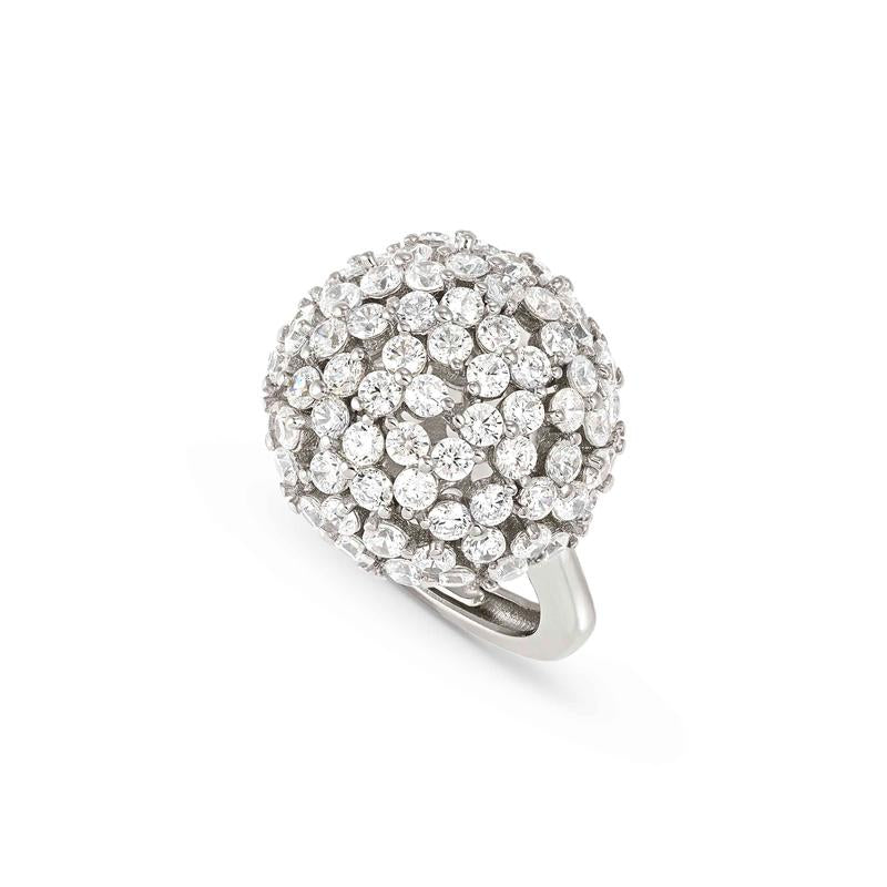 Nomination Life Bouquet Sterling Silver Cubic Zirconia Pave Cluster Ring