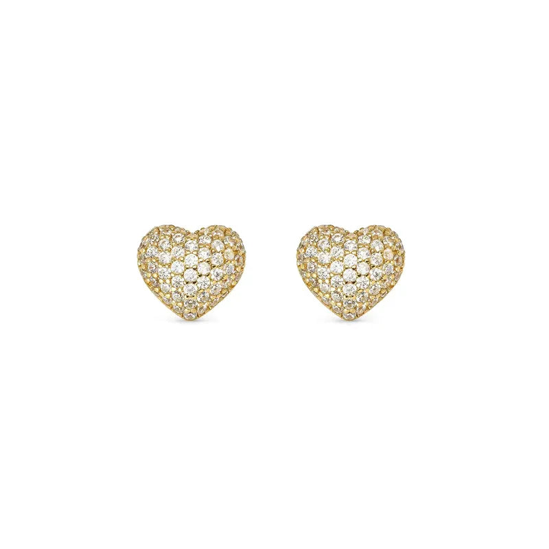 Nomination LifePoetry Gold Rounded Heart Earrings