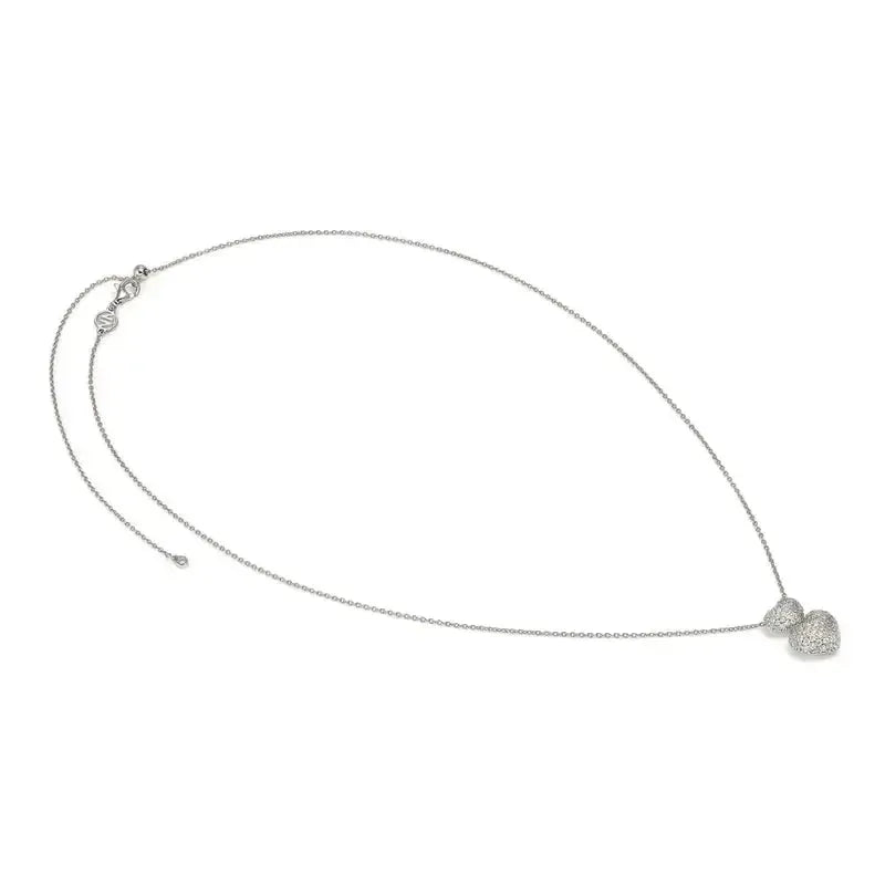 Nomination LifePoetry Silver Double Heart Necklace with Cubic Zirconia