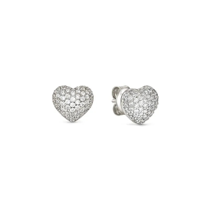 Nomination LifePoetry Silver Rounded Heart Earrings