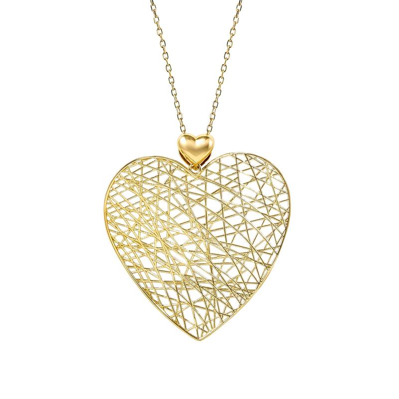 Nomination Long Leaf of Light Necklace, Filigree Heart
