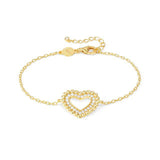 Nomination Lovecloud Bracelet, Heart, Cubic Zirconia, 24K Gold