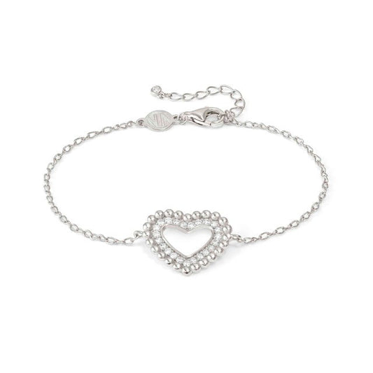 Nomination Lovecloud Bracelet, Heart, Cubic Zirconia, Silver