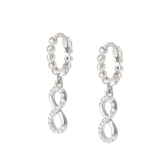 Nomination Lovecloud Earrings, Infinity Drop, Cubic Zirconia, Silver
