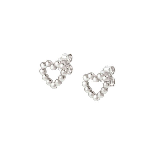 Nomination Lovecloud Earrings, Stud, Heart, Cubic Zirconia, Silver