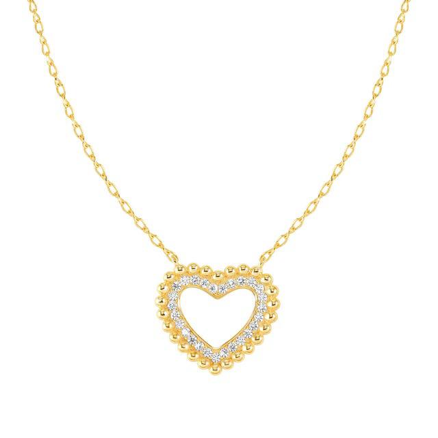 Nomination Lovecloud Necklace, Heart, Cubic Zirconia, 24K Gold