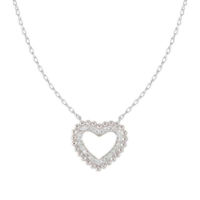 Nomination Lovecloud Necklace, Heart, Cubic Zirconia, Silver