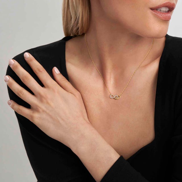 Nomination Lovecloud Necklace, Infinity, Cubic Zirconia, 24K Gold