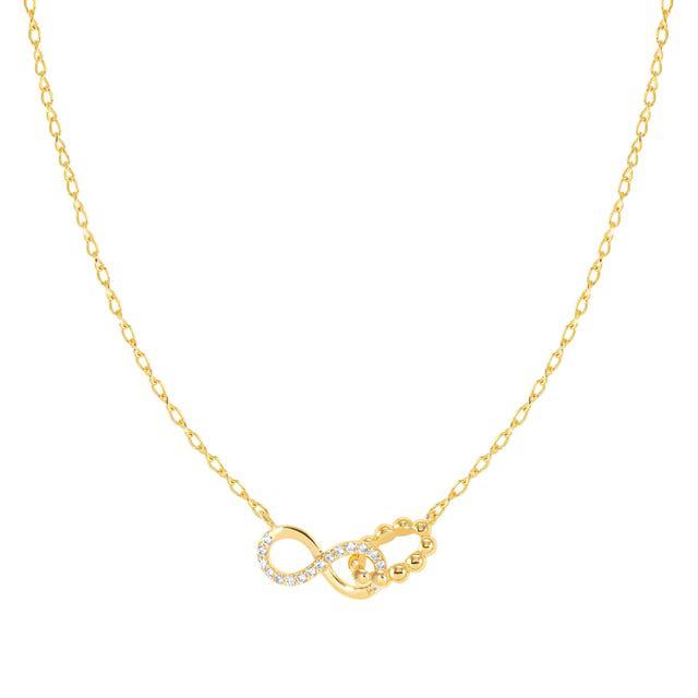 Nomination Lovecloud Necklace, Infinity, Cubic Zirconia, 24K Gold