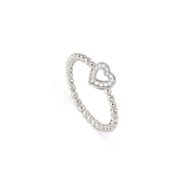 Nomination Lovecloud Ring, Heart, Cubic Zirconia, Silver