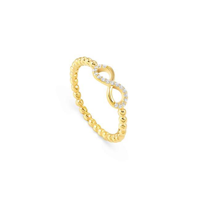 Nomination Lovecloud Ring, Infinity, Cubic Zirconia, 24K Gold