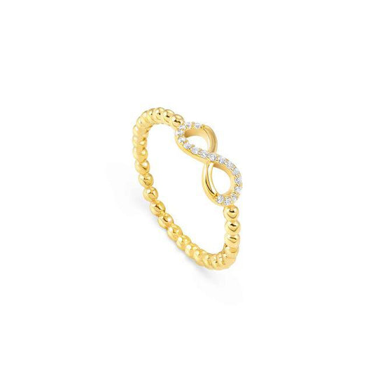 Nomination Lovecloud Ring, Infinity, Cubic Zirconia, 24K Gold
