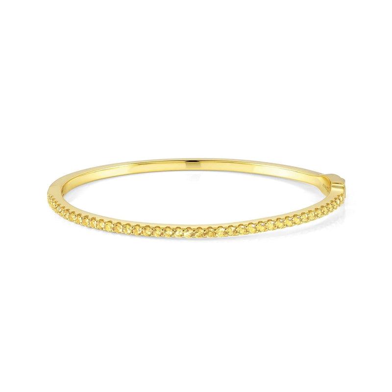 Nomination Lovelight Bracelet, Rigid, Yellow Cubic Zirconia, Small, 18K Gold