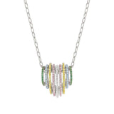 Nomination Lovelight Necklace, Heart, Multicolour Cubic Zirconia, Silver