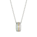 Nomination Lovelight Necklace, Oval, Multicolour Cubic Zirconia, Silver