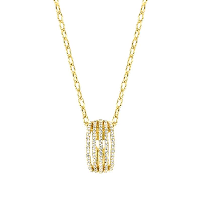 Nomination Lovelight Necklace, Oval, White Cubic Zirconia, 18K Gold