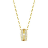 Nomination Lovelight Necklace, Oval, White Cubic Zirconia, 18K Gold