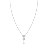 Nomination Lucentissima Necklace, Heart, Pear-Shape Pendant, White Cubic Zirconia, Silver