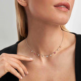 Nomination Lucentissima Necklace, Mixed Pendants, Pink And White Cubic Zirconia, Silver