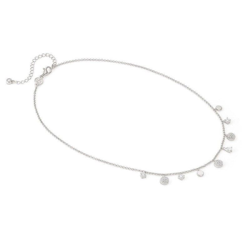Nomination Lucentissima Necklace, Mixed Pendants, White Cubic Zirconia, Silver
