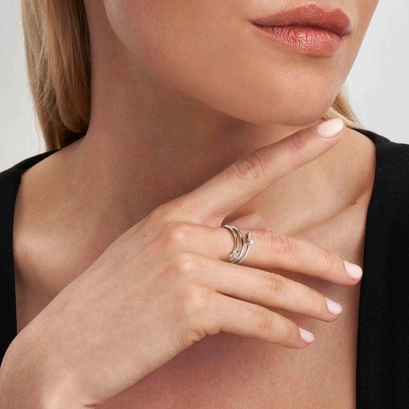 Nomination Lucentissima Ring, Star & Pear-Shaped Stones